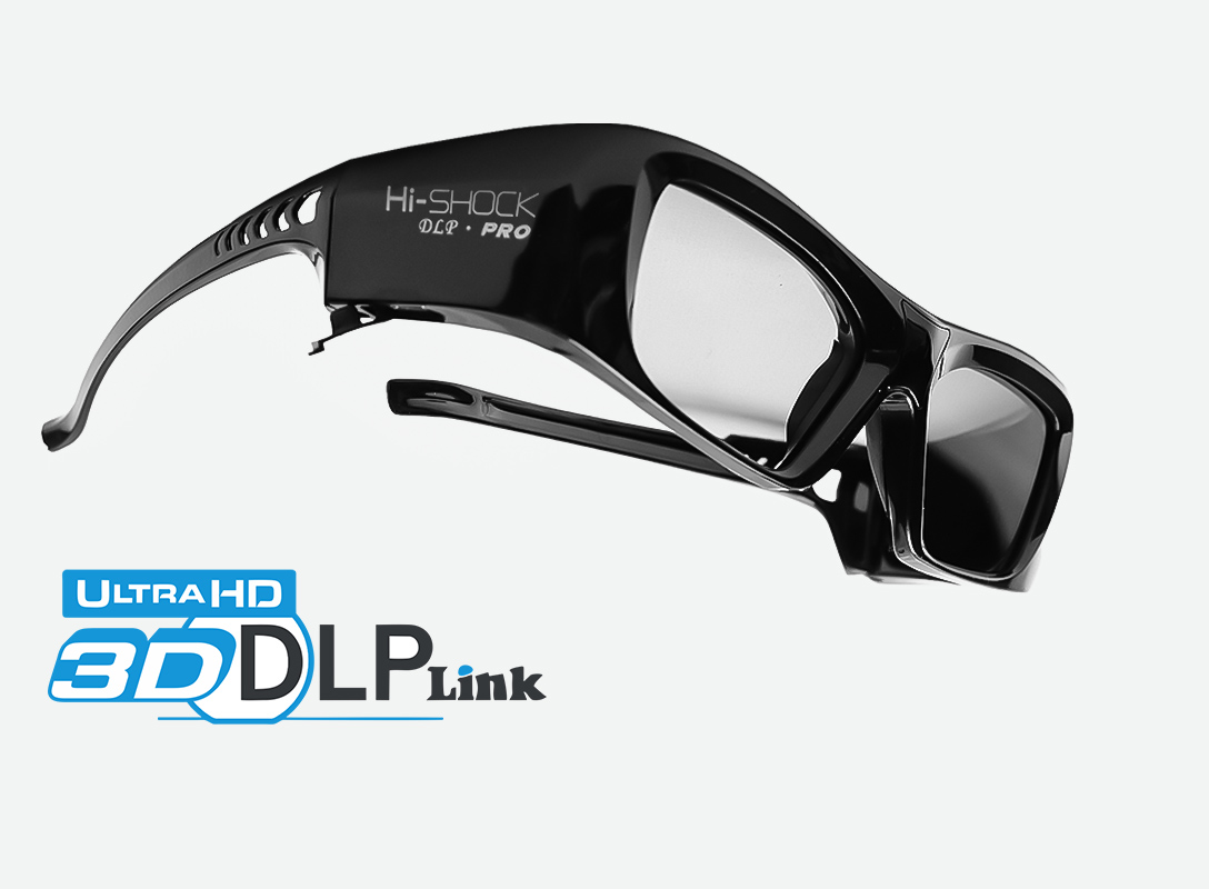 Hi-Shock® Brillenetui Quadcase, Beamer 3D Brillen, Beamer Zubehör, Heimkino Beamer