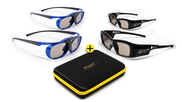 2x Hi-SHOCK® DLP Pro "Blue Heaven"DLP-Link 3D Brille für Acer Benq LG Largo 