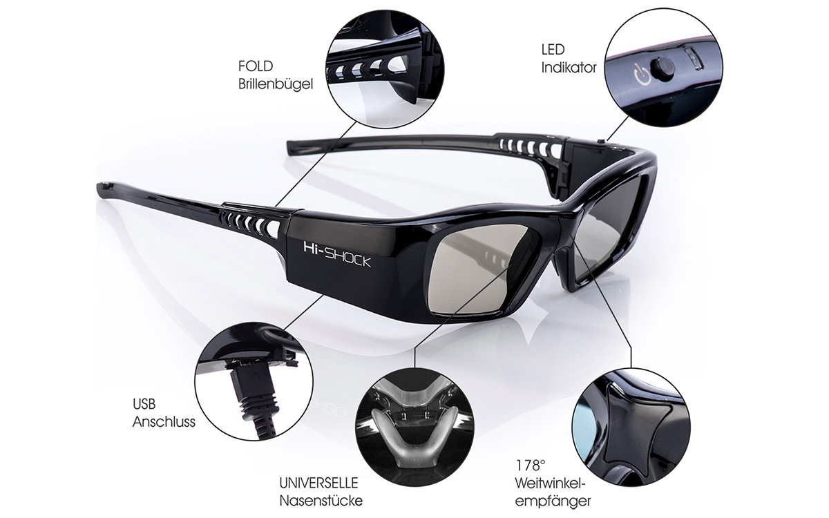 3d fähige Beamerleinwand black diamond 3d brille