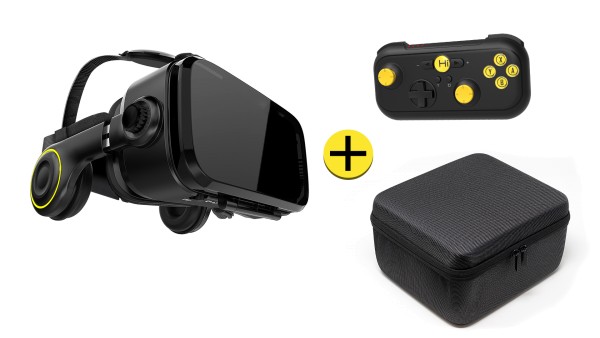VR Brille Headset Bundle Bluetooth Joypad für Android Handys Set 