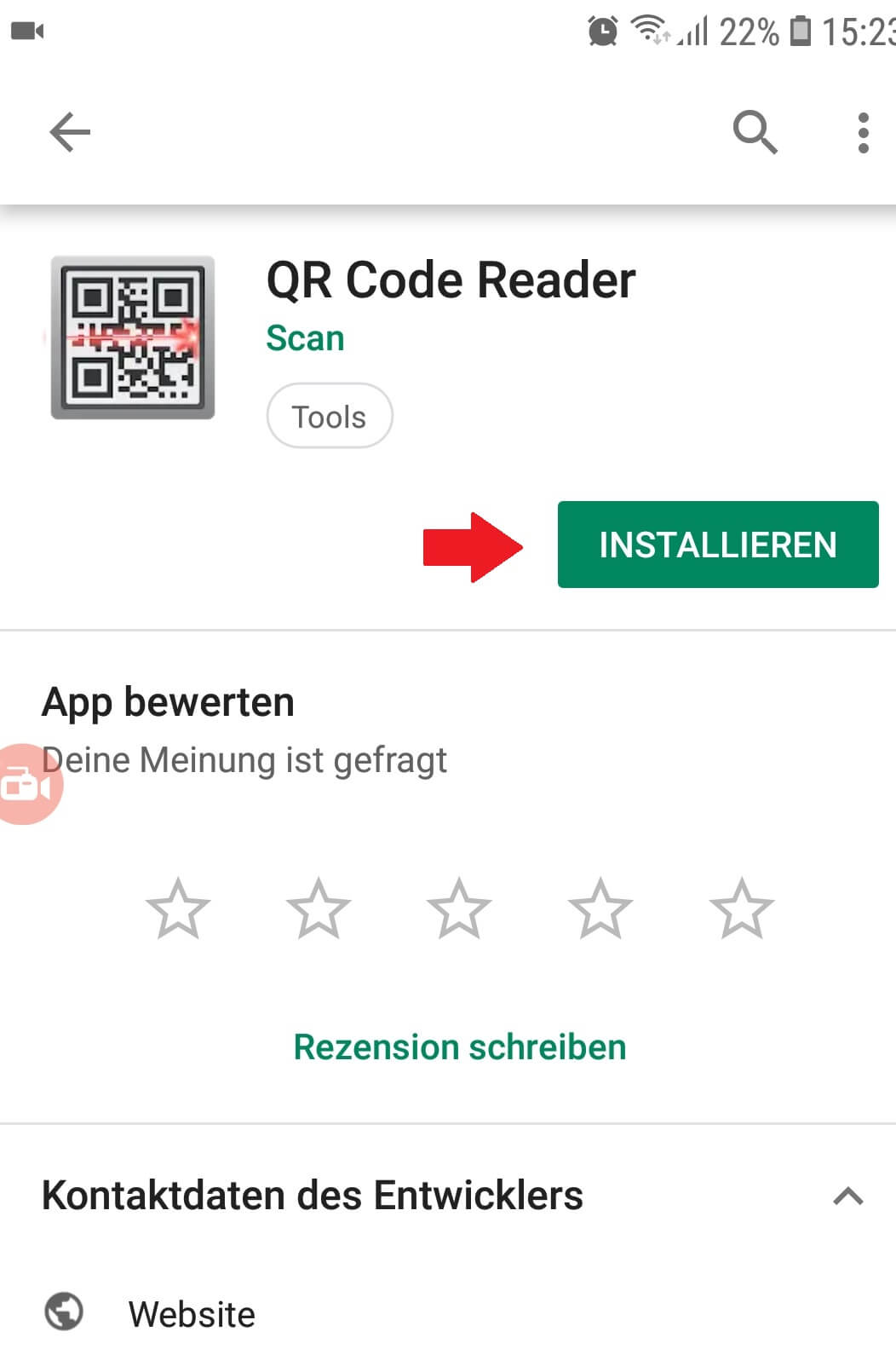 Google Cardboard QR Code scannen Anleitung