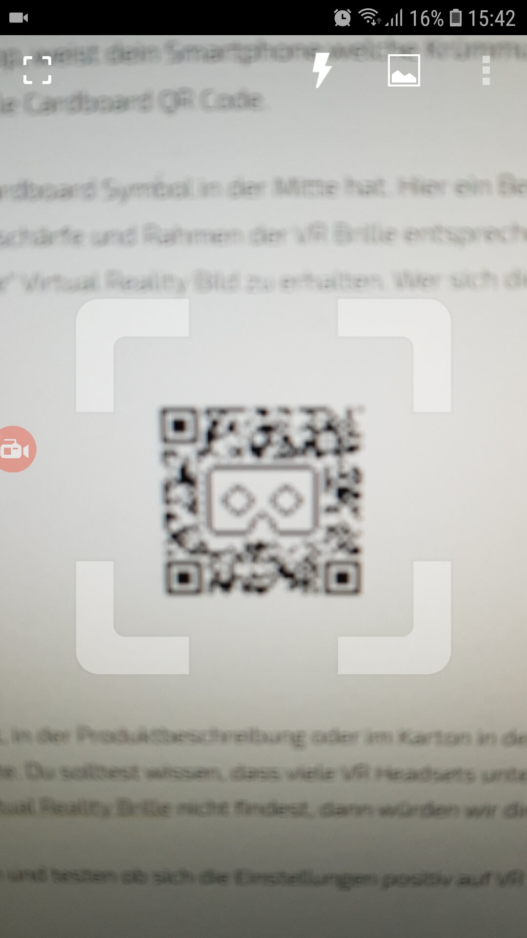 Google Cardboard QR Code scannen Anleitung